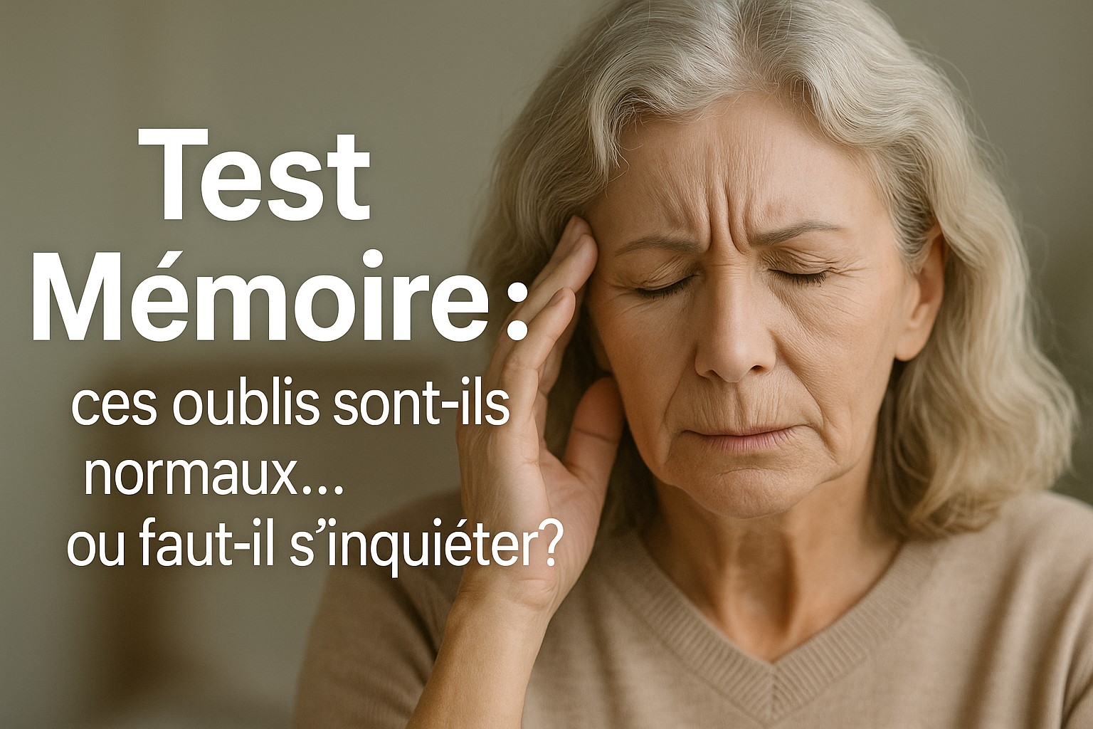 Test Mémoire : ces oublis sont-ils normaux… ou faut-il s’inquiéter ?